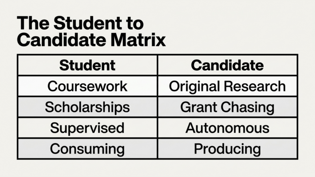 PhD Candidate vs Student