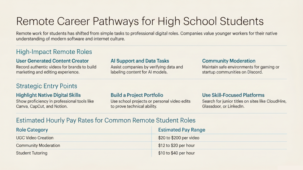 Remote Jobs for High School Students