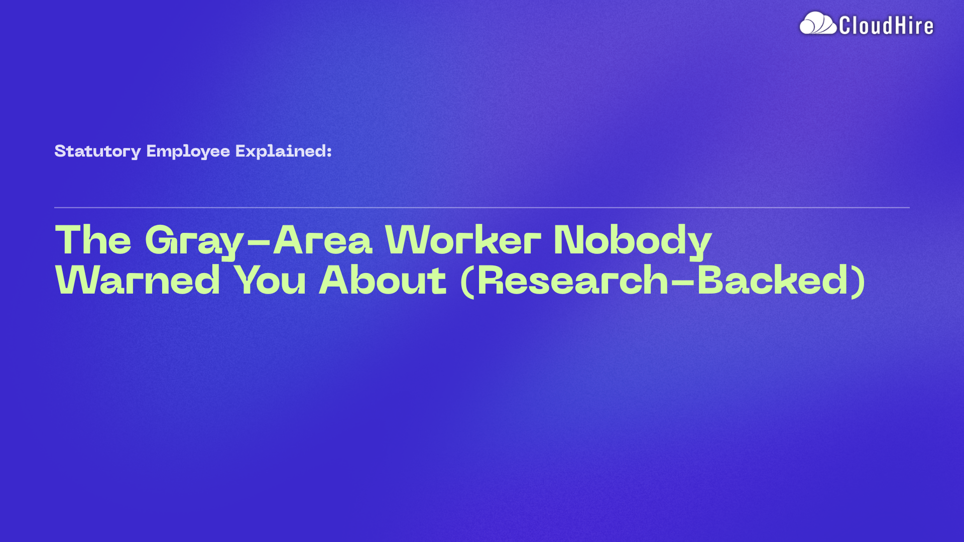 Statutory Employee
